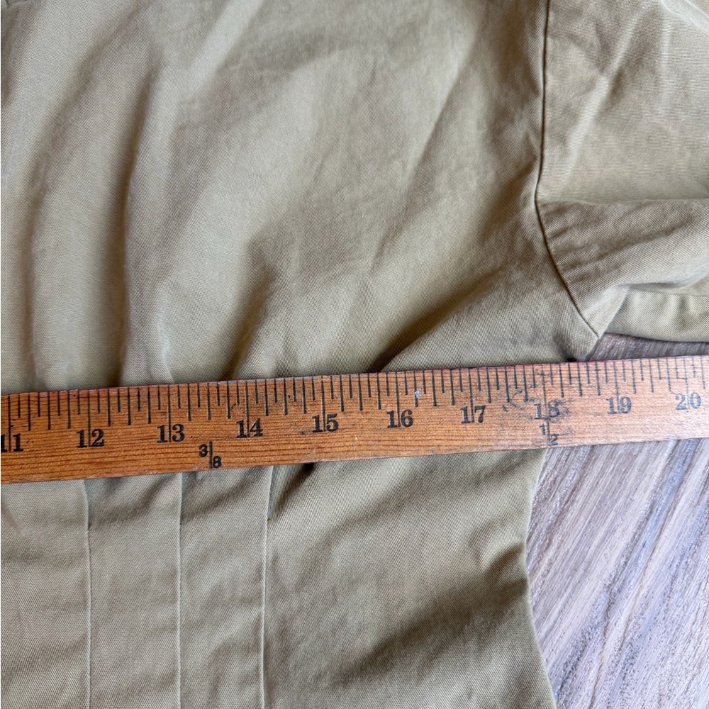 Wayf Libby Shirt Dress Khaki Tan Bloomingdale’s Cotton Lyocell Long Sleeve MED - Picture 10 of 11